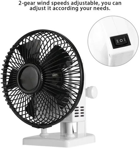 Miniatura 3 de Dioche Mini ventilador eléctrico de uñas con flujo de aire de 13 W de alto, ventilador de escritorio portátil con 2 ajustes de velocidad