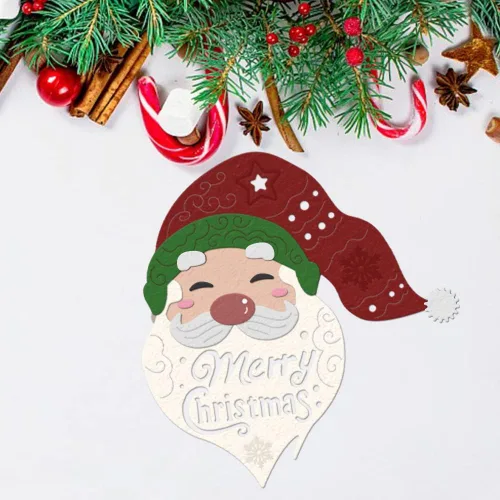 Miniatura 3 de Troqueles de corte de metal de Papá Noel de Navidad para suministros de fabricación de tarjetas, troqueles de Navidad de Papá Noel troquelado