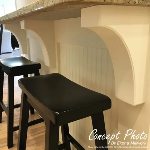 Miniatura 6 de Ekena Millwork BKT01X06X08BURW Soportes de madera de baluarte, 1 1/2 pulgadas de ancho x 6 pulgadas de profundidad x 8 1/2 pulgadas de alto, madera