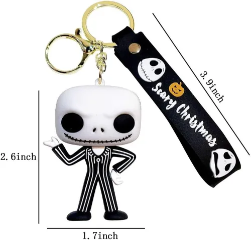 Miniatura 2 de 5 llaveros inspirados en Nightmare Before para regalo de Navidad, regalo de cumpleaños, suministros de fiesta para niños, mochila y bolso para niños