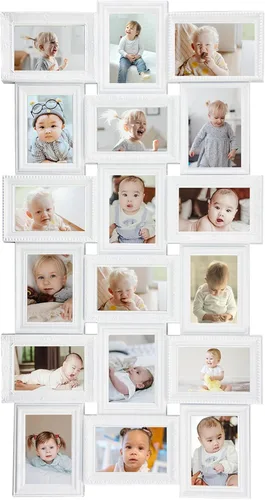 Miniatura 10 de HELLO LAURA - Marco de fotos de 4 x 6 pulgadas con collage y 18 espacios para pared - Gran marco de fotos con collage para decoración de pared