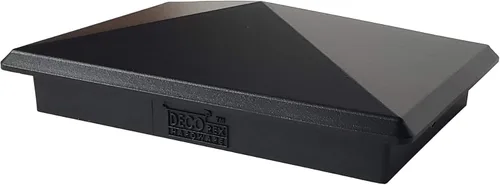 Miniatura 26 de Tapa de aluminio en forma piramidal para postes de madera, color negro (4 unidades)