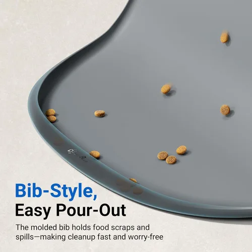 Miniatura 5 de DownyPaws Tapetes de Comida para Gatos para Pisos Impermeables, Tapete de Alimentación para Mascotas de Silicona Libre de BPA, Tapete Antideslizante
