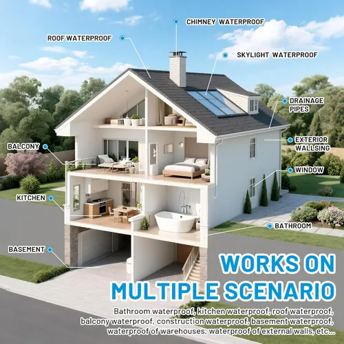 Miniatura 2 de Hupeyna Sellador impermeable líquido, agente invisible a prueba de agua, reparación antifugas, revestimiento impermeable transparente, pegamento