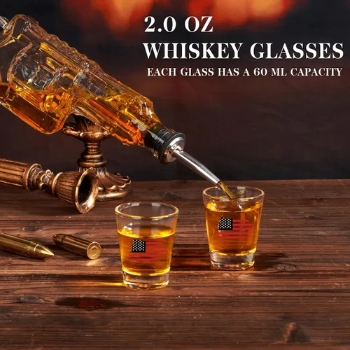 Miniatura 5 de Juego de decantador de whisky AK47 con 2 vasos de whisky, regalos para hombres, día del padre, regalo único de aniversario de cumpleaños para él
