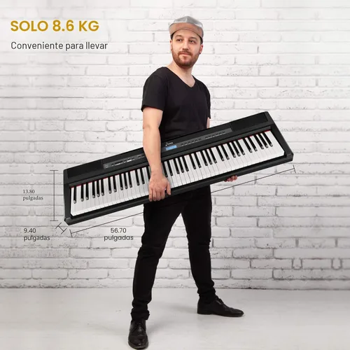 Miniatura 3 de Donner DEP-20 Piano digital para principiantes de 88 teclas, teclado ponderado de tamaño completo, piano eléctrico portátil con pedal