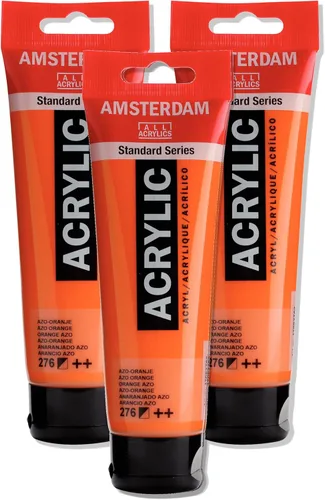 Amsterdam Serie Estándar Tubo de Pintura Acrílica 120ml Azo Naranja 276 (17092762)