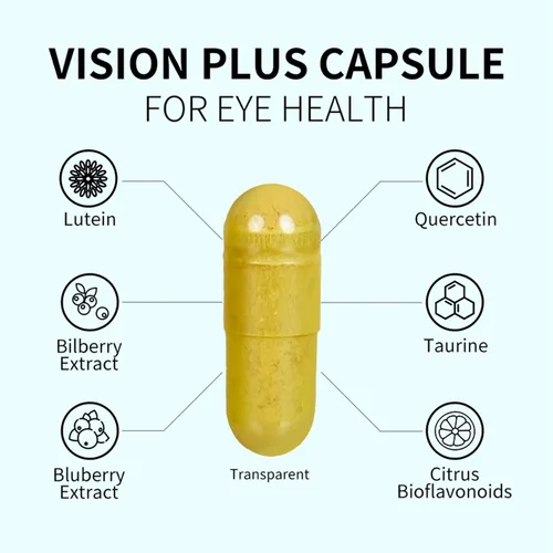 Miniatura 4 de Vision Plus Vitaminas para los ojos con luteína de 20 mg, extracto de arándano y arándano, quercetina, taurina, bioflavonoides cítricos