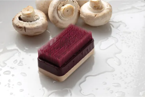 Miniatura 3 de HIC Kitchen Cepillo de hongos y limpiador de verduras, cerdas de doble textura