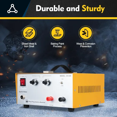 Miniatura 2 de Máquina de soldadura por puntos de joyería, soldador de puntos de brillo de pulso 110 V 80 A, máquina de soldadura por puntos portátil con mango DIY