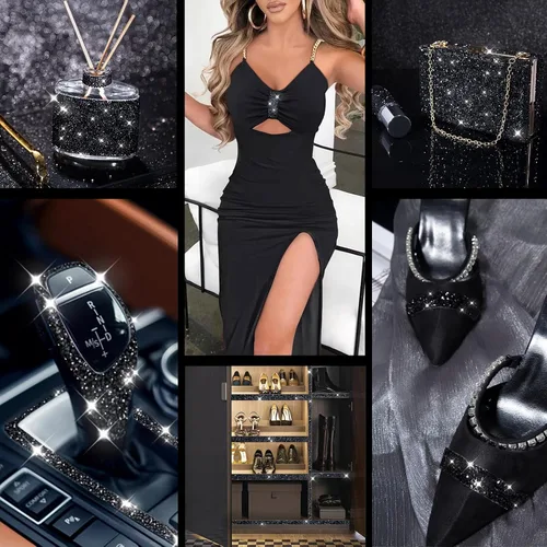 Miniatura 6 de Calcomanías de diamantes de imitación brillantes, diamantes de imitación para manualidades, calcomanías autoadhesivas para automóvil, decoración