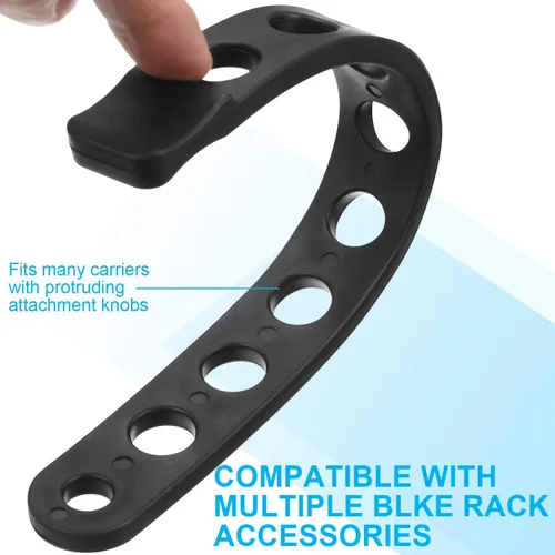 Miniatura 6 de Boao Correa de goma para portabicicletas, 6 piezas, correa de repuesto para bicicleta (negro)