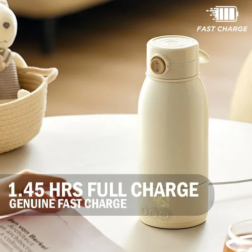 Miniatura 5 de Calentador de biberones portátil para viajes, calentamiento de leche rápido y seguro sobre la marcha, recargable por USB, perfecto para alimentación