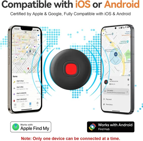 Miniatura 2 de Etiquetas de seguimiento de aire 2026 para Android o iOS, etiquetas inteligentes Bluetooth de doble sistema, aplicación Find My o Google'S Find Hub