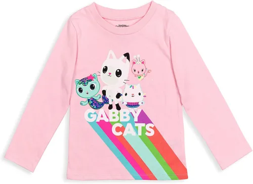 Miniatura 2 de Dreamworks Gabby's Dollhouse MerCat Cakey Cat Kitty Fairy Pandy Paws - Paquete de 2 camisetas para niñas de niños pequeños a niños pequeños