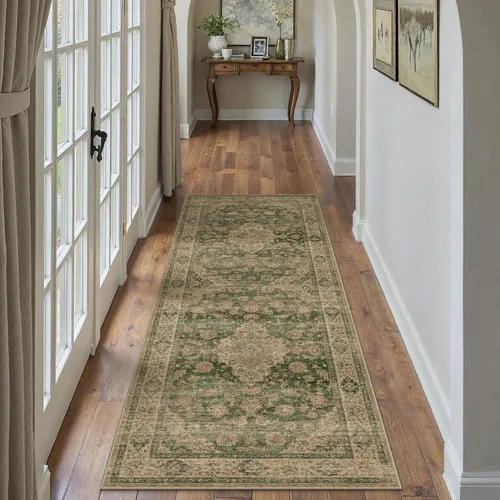 Miniatura 86 de HUGEAR 8x10 Alfombras lavables a máquina color marrón para pasillo, alfombra grande de área interior, alfombra de acento floral, alfombra de pelo
