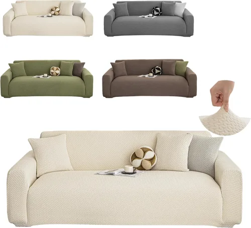 Miniatura 14 de Fundas elásticas para sofá de 2 cojines, aptas para mascotas, lavables, protectores de muebles con parte inferior elástica para gatos y perros