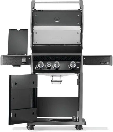 Miniatura 3 de Napoleon Rogue PRO 425 Parrilla de gas propano con quemador lateral infrarrojo, negro, parrilla duradera de 4 quemadores para patio trasero