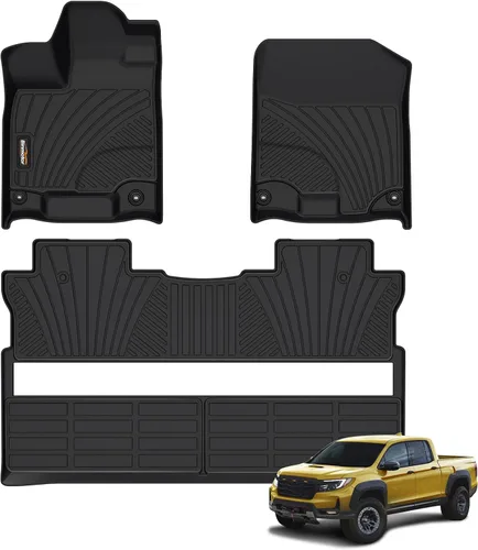 Miniatura 57 de Alfombrillas para todo tipo de clima y forro de carga para Volkswagen Atlas 2018-2025 (asiento de cubo de 6 pasajeros), juego completo de 3 filas