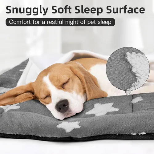 Miniatura 2 de Mora Pets Alfombrilla para jaula de perro para perros grandes, lavable, delgada, para jaula de 48 pulgadas, ultra suave, colchón plano para Gris