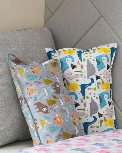 Miniatura 6 de ALVABABY Paquete de 2 fundas de almohada de algodón orgánico para niños pequeños, fundas de almohada para niños de 13 x 18 pulgadas o 12 x 16