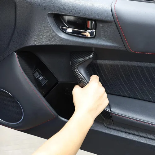 Miniatura 3 de igersaw Manijas interiores de fibra de carbono para decoración interior Subaru BRZ Toyota 86 2013-2020 accesorios de automóvil (fibra de carbono)