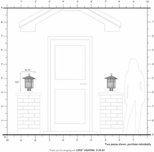 Miniatura 9 de Livex Lighting 2134-07 Montclair Mission 1 Light Outdoor Bronze Finish - Cabezal de poste de latón macizo con vidrio Tiffany iridiscente