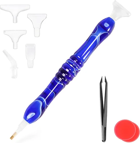 Miniatura 8 de Bolígrafo de Pintura de Diamantes, Bolígrafos de Pintura de Diamantes de Resina Hechos a Mano con Pegamento de Arcilla y Varias Puntas, Más Cómodos