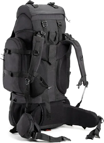 Miniatura 7 de Tripole Colonel Mochila de 95 Litros + Paquete de Día Desmontable, Negro, Mochila