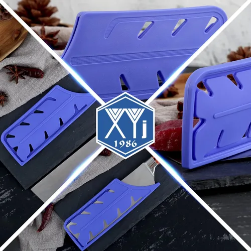 Miniatura 5 de XYJ Juego de 2 fundas de seguridad para cuchillos de seguridad, protector de borde, funda universal para cuchillos, cuchilla, protector de Azul