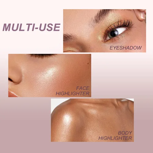 Miniatura 4 de YOUNG VISION Polvo Compacto Iluminador, Polvo de Contorno de Brillo Natural Horneado y Resaltador Facial, Libre de Crueldad, Maquillaje de Resaltado