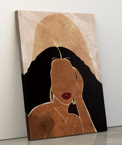 Miniatura 3 de Tuyashua Lienzo decorativo con marco de mujer negra (11.5 x 15 pulgadas), arte de pared afroamericana, decoración de pared de niña negra, decoración