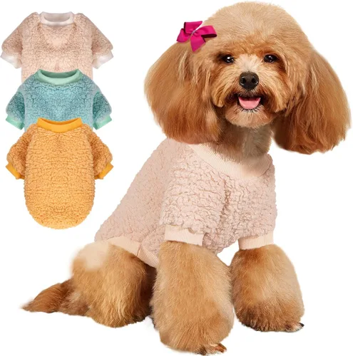 Miniatura 8 de Suéteres para perros, ropa, abrigo para perros pequeños, niño o niña, gato, cachorro, abrigo, sudaderas suaves, cálidas y esponjosas, chaqueta