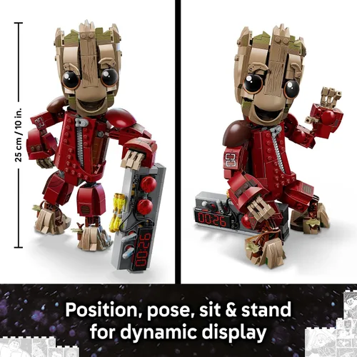 Miniatura 6 de LEGO Marvel Ravager Jumpsuit Groot Juego de Construcción para Niños y Niñas, Edades 10+ - Figura de Muestra y Jugabilidad Posicionable