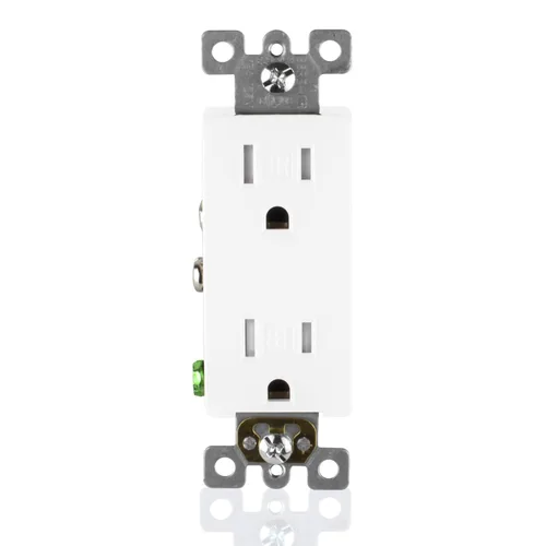 Faith Toma de corriente resistente a manipulaciones, receptáculos decorativos de 15 A 125 V, listado UL, blanco
