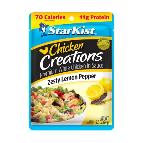 Miniatura 146 de StarKist Chicken Creations BOLD - Bolsa estilo búfalo (5 onzas, 12 unidades) Carne blanca totalmente cocida con alto contenido de proteínas, sin
