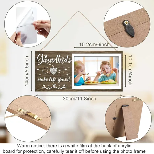 Miniatura 2 de Marco de fotos para nietos – Marco de fotos para abuelos que hacen la vida un gran regalo para la abuela abuelo de los nietos, centros de mesa, mesa
