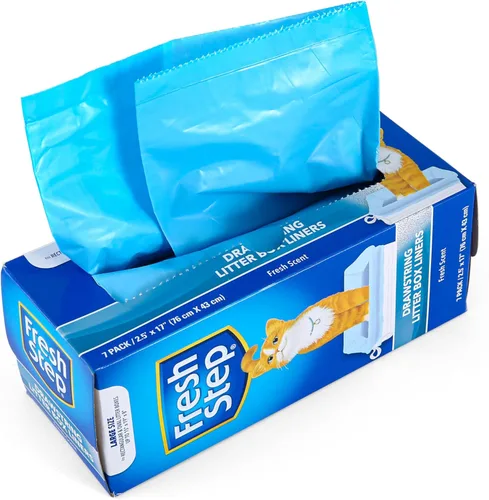Fresco Paso Cordón Cat Litter Box Liners, perfumado, tamaño jumbo, 36" x 19" - 7 unidades por caja, 2 cajas