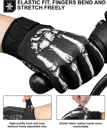 Miniatura 5 de Guantes de motocicleta RIGWARL para hombres y mujeres con función táctil, guante ligero para bicicleta de tierra antideslizante, guante de esqueleto