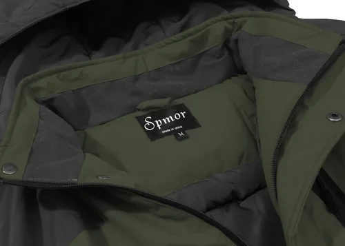 Miniatura 4 de Spmor Chaqueta de esquí impermeable con capucha para hombre, abrigo de snowboard para invierno, resistente al viento, para la nieve