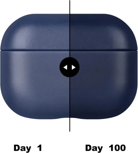 Miniatura 5 de Maogoam Funda de cuero para AirPods Pro 2 con botón, funda de piel auténtica de cera de aceite curtido vegetal para AirPods Pro 2ª