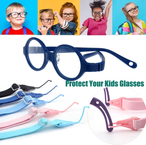 Miniatura 4 de OPUGIT Correa ajustable para lentes para niños, retenedor de gafas deportivas sin cola, banda duradera para gafas de sol para niños y niñas