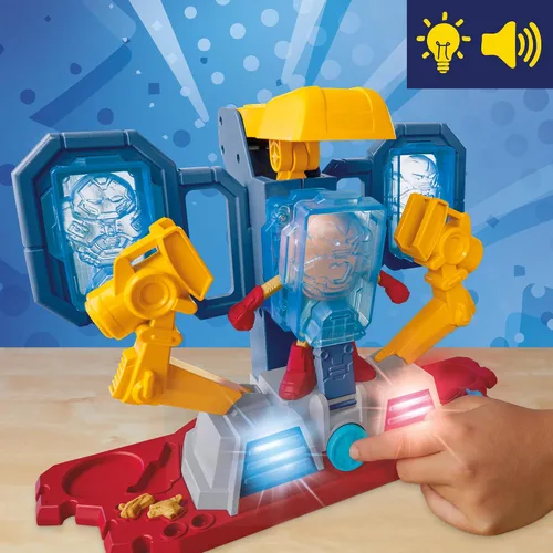 Miniatura 9 de Play-Doh Marvel Iron Man Armor Maker Lab Juego de Juguetes con Luces y Sonidos, Figura de Acción Personalizable, Juguetes de Imaginación para Niños
