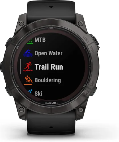 Miniatura 3 de Garmin fēnix 7X Pro Sapphire Solar, reloj inteligente GPS multideportivo, linterna integrada, capacidad de carga solar, color negro 2-Titanio DLC