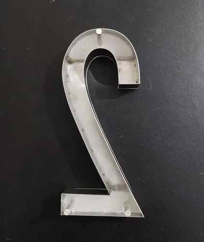 Miniatura 4 de Números de casa/letra de acero inoxidable de 8 pulgadas, grado 316 (UNS S31600), número de calle para exteriores, interiores, edificios