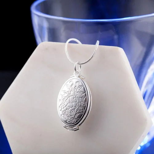 Miniatura 6 de Nanafast Collar con medallón de fotos expandible 4 fotos collares de cadena de fotos regalos conmemorativos para mujeres y niñas Metal Ágata