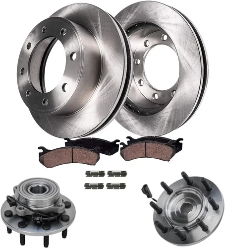 Miniatura 18 de Detroit Axle - Kit de freno delantero para Volkswagen Jetta 2010-2018, rotores de freno de disco, pastillas de freno de cerámica, bujes de cojinete