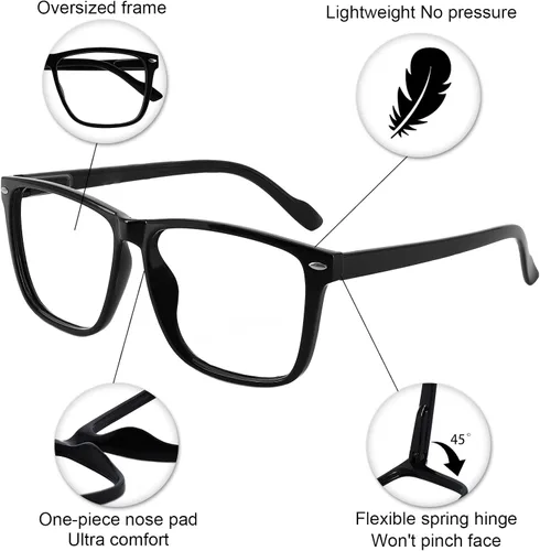Miniatura 3 de OCCI CHIARI Gafas de lectura de gran tamaño para hombre, diseño cuadrado grande, lectores 1.0 1.25 1.5 1.75 2.0 2.25 2.5 2.75 3.0 3.5