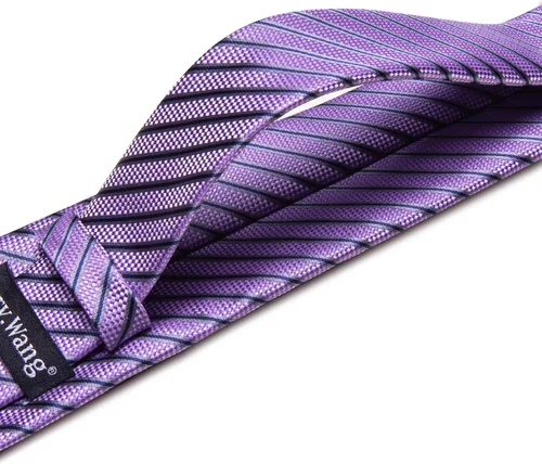 Miniatura 322 de Barry.Wang Juego de corbatas para hombre, corbata de seda a rayas, tejido a cuadros, gemelos formales, negocios, boda