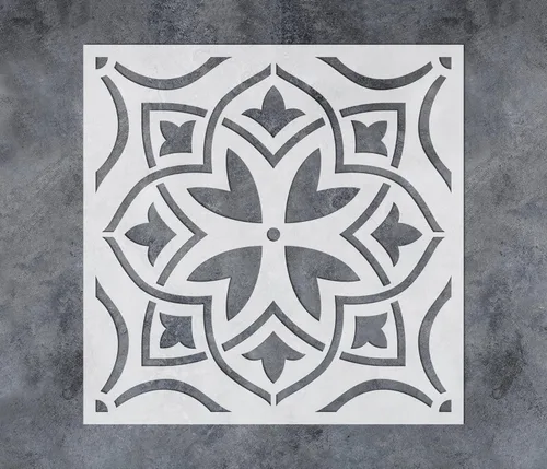 Miniatura 10 de GSS Designs - Plantilla de azulejos de pared reutilizable de 12 x 12 pulgadas, plantillas de arte de dibujo para decoración del hogar